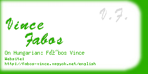 vince fabos business card